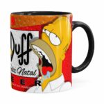 Caneca Simpsons Barney E Homer Duff Beer Natal Preta