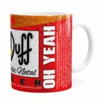 Caneca Simpsons Barney Gumble Duff Beer Natal Branca