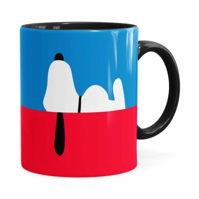 Caneca Snoopy Minimalista Preta