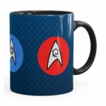 Caneca Star Trek Comando, Engenharia E Ciência Preta