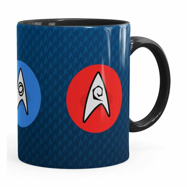 Caneca Star Trek Comando, Engenharia E Ciência Preta