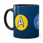Caneca Star Trek Comando, Engenharia E Ciência Preta