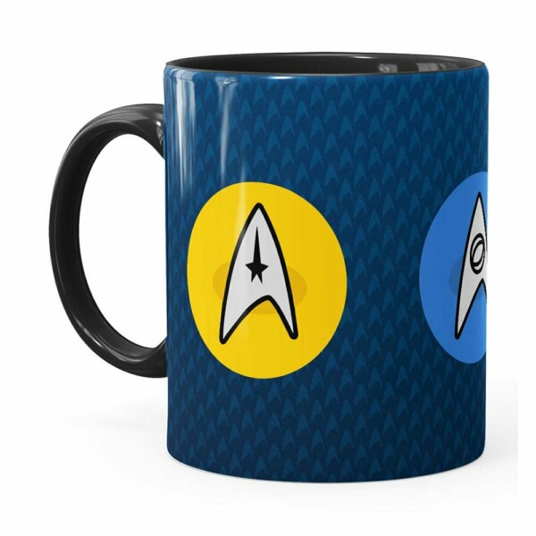 Caneca Star Trek Comando, Engenharia E Ciência Preta