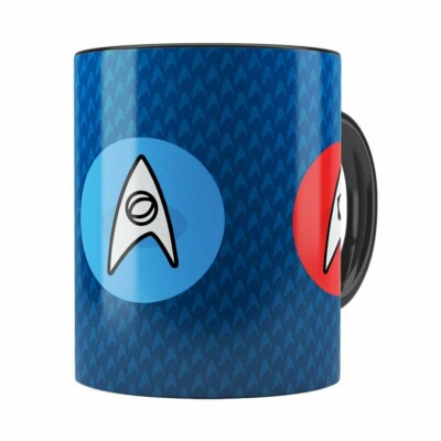 Caneca Star Trek Comando, Engenharia E Ciência Preta