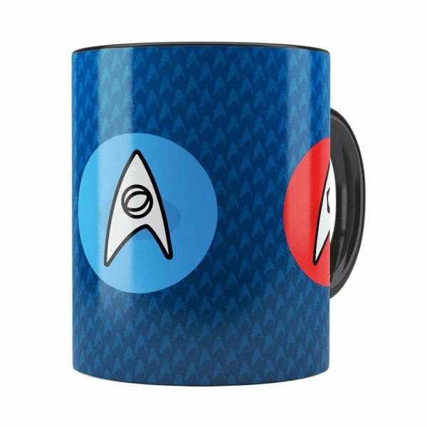Caneca Star Trek Comando, Engenharia E Ciência Preta