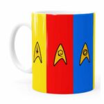 Caneca Star Trek Uniformes Divisões Branca