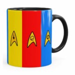 Caneca Star Trek Uniformes Divisoes  Preta