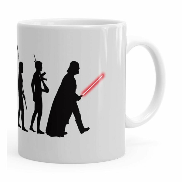 Caneca Star Wars A Evolução De Darth Vader Branca