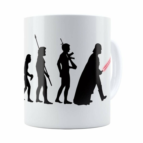 Caneca Star Wars A Evolução De Darth Vader Branca