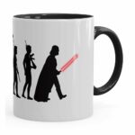 Caneca Star Wars A Evolução De Darth Vader Preta