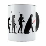 Caneca Star Wars A Evolução De Darth Vader Preta