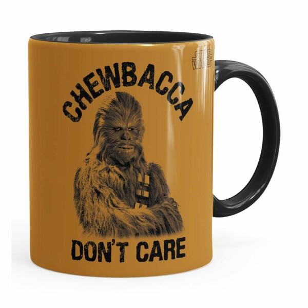 Caneca Star Wars Chewbacca Dont Care v01 Preta