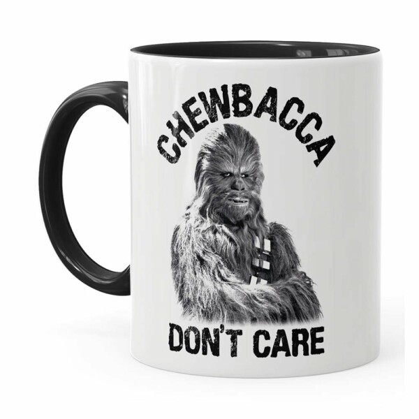 Caneca Star Wars Chewbacca Dont Care 02 Preta