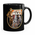 Caneca Star Wars Droids Preta