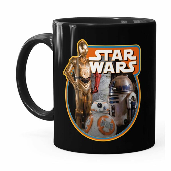 Caneca Star Wars Droids Preta