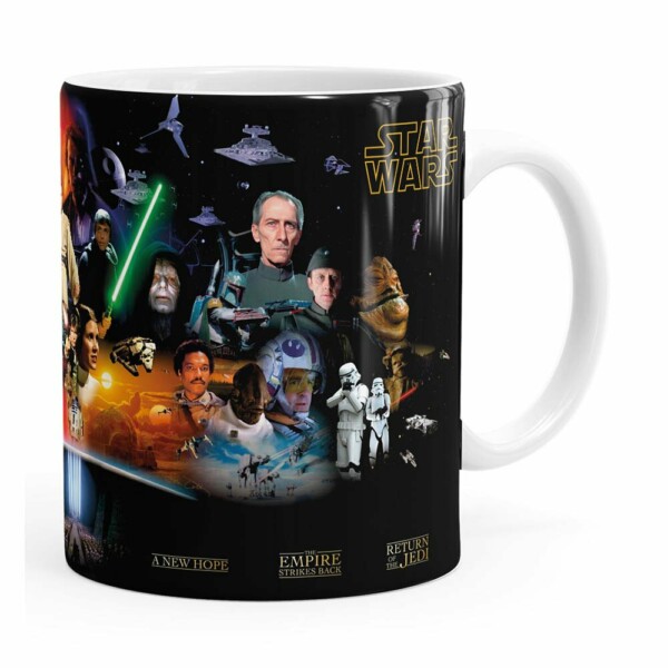 Caneca Star Wars Filmes Branca