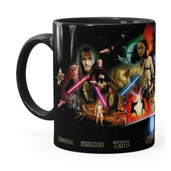 Caneca Star Wars Filmes Preta