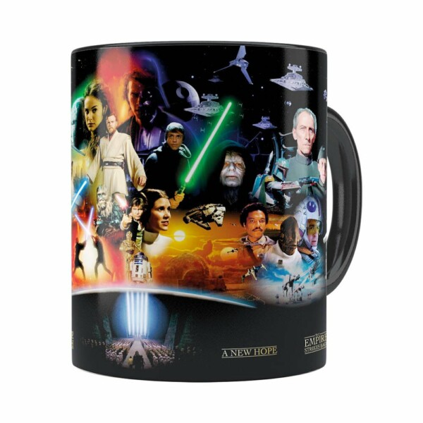 Caneca Star Wars Filmes Preta