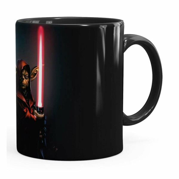 Caneca Star Wars Mestre Yoda 04 Preta