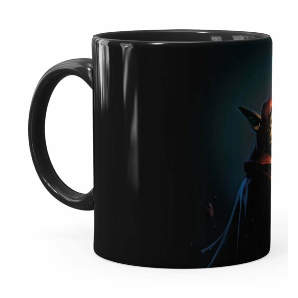 Caneca Star Wars Mestre Yoda 04 Preta