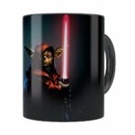 Caneca Star Wars Mestre Yoda 04 Preta