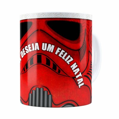 Caneca Star Wars Natal Stormtrooper Branca