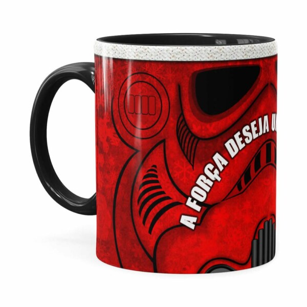 Caneca Star Wars Natal Stormtrooper Preta