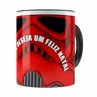 Caneca Star Wars Natal Stormtrooper Preta