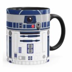 Caneca Star Wars R2-d2 Minimalista Preta