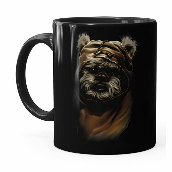 Caneca Star Wars Wicket The Ewok Preta