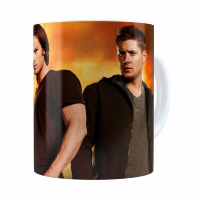 Caneca Supernatural Dean E Sam Winchester Branca