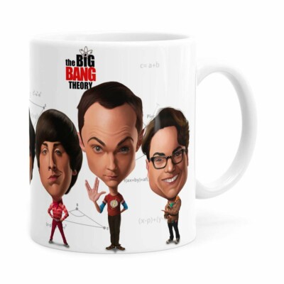 Caneca The Big Bang Theory Caricaturas Branca