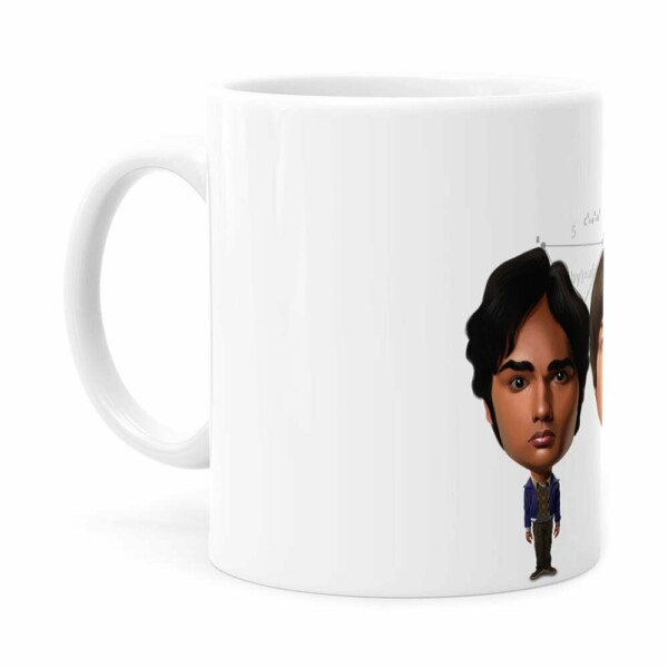 Caneca The Big Bang Theory Caricaturas Branca