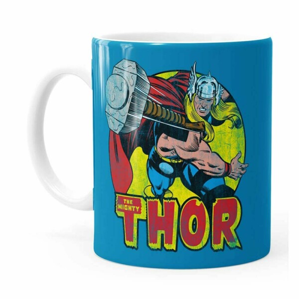 Caneca Thor Em Ação Branca