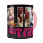 Caneca Toda Mulher Heroína Ou Vilã V01 Rosa