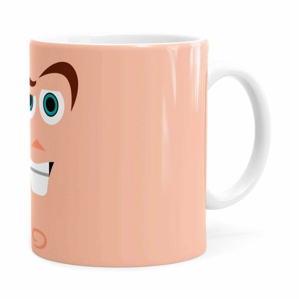 Caneca Toy Story Buzz Lightyear Minimalista V02 Branca