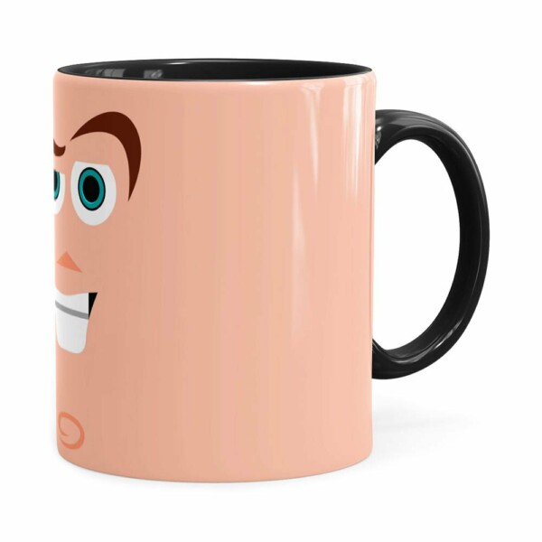Caneca Toy Story Buzz Lightyear Minimalista V02 Preta