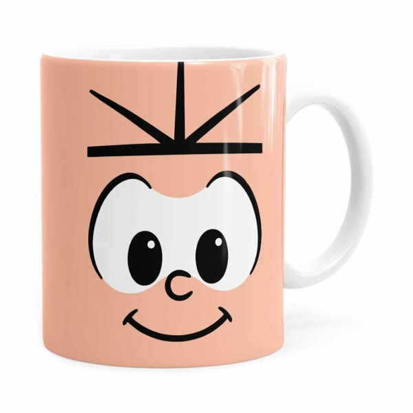 Caneca Turma Da Mônica Cebolinha Branca
