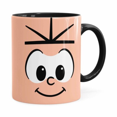 Caneca Turma Da Mônica Cebolinha Preta