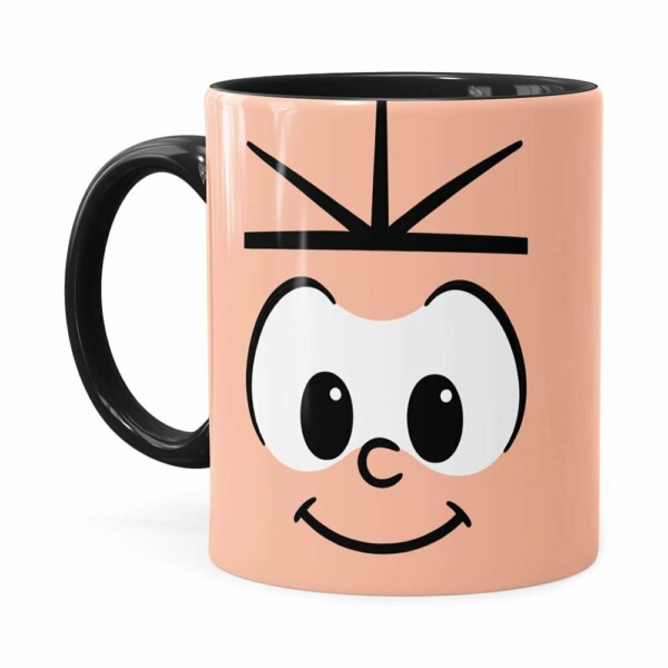 Caneca Turma Da Mônica Cebolinha Preta