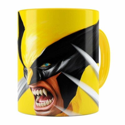 Caneca Wolverine X-Men Amarela
