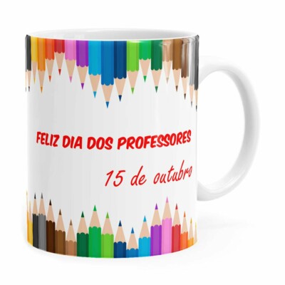 Caneca Dia Dos Professores 15 Outubro Branca