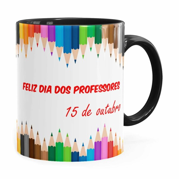 Caneca Dia Dos Professores 15 Outubro Preta