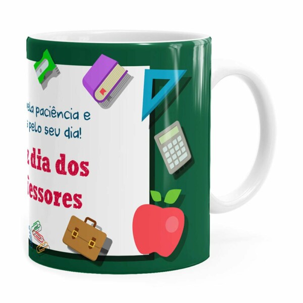 Caneca Dia Dos Professores Obrigado Pela Paciência Branca