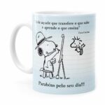 Caneca Dia Dos Professores Snoopy Branca