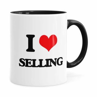 Caneca Do Vendedor I Love Selling Preta