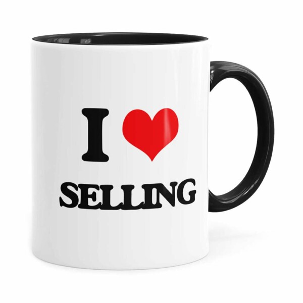 Caneca Do Vendedor I Love Selling Preta