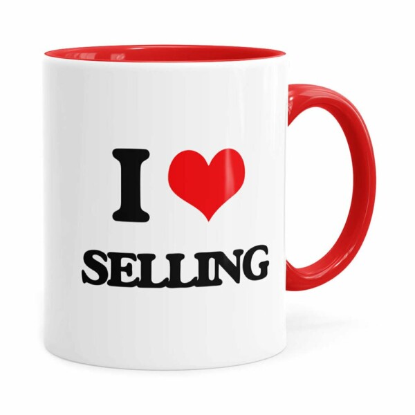 Caneca Do Vendedor I Love Selling Vermelha