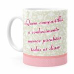 Caneca Feliz Dia Do Professor Coruja Branca