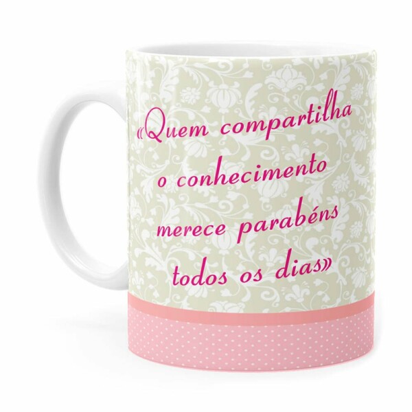 Caneca Feliz Dia Do Professor Coruja Branca
